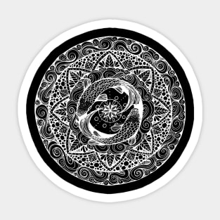 Mandala Goldfish Swimming in a Pond Sticker